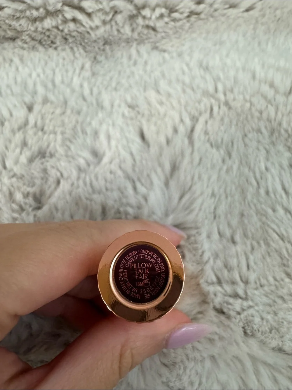 Charlotte Tilbury Satin Shine Lipstick — Pillow Talk Fair (Soft Pink)